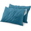 imageUtopia Bedding Waterproof Pillow Protectors Zippered 2 Pack Red Queen Size Zippered Pillowcases Bed Bug Proof Pillow Encasement Covers 20 x 28 InchesDenim Blue