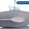 imageUtopia Bedding Waterproof Pillow Protectors Zippered 2 Pack Red Queen Size Zippered Pillowcases Bed Bug Proof Pillow Encasement Covers 20 x 28 InchesGray