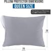 imageUtopia Bedding Waterproof Pillow Protectors Zippered 2 Pack Red Queen Size Zippered Pillowcases Bed Bug Proof Pillow Encasement Covers 20 x 28 InchesGray