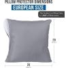 imageUtopia Bedding Waterproof Pillow Protectors Zippered 2 Pack Red Queen Size Zippered Pillowcases Bed Bug Proof Pillow Encasement Covers 20 x 28 InchesGray