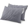imageUtopia Bedding Waterproof Pillow Protectors Zippered 2 Pack Red Queen Size Zippered Pillowcases Bed Bug Proof Pillow Encasement Covers 20 x 28 InchesGray