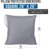 imageUtopia Bedding Waterproof Pillow Protectors Zippered 2 Pack Red Queen Size Zippered Pillowcases Bed Bug Proof Pillow Encasement Covers 20 x 28 InchesGray