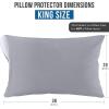 imageUtopia Bedding Waterproof Pillow Protectors Zippered 2 Pack Red Queen Size Zippered Pillowcases Bed Bug Proof Pillow Encasement Covers 20 x 28 InchesGray