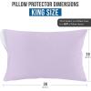 imageUtopia Bedding Waterproof Pillow Protectors Zippered 2 Pack Red Queen Size Zippered Pillowcases Bed Bug Proof Pillow Encasement Covers 20 x 28 InchesLavender