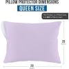 imageUtopia Bedding Waterproof Pillow Protectors Zippered 2 Pack Red Queen Size Zippered Pillowcases Bed Bug Proof Pillow Encasement Covers 20 x 28 InchesLavender