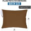 imageUtopia Bedding Waterproof Pillow Protectors Zippered 2 Pack Red Queen Size Zippered Pillowcases Bed Bug Proof Pillow Encasement Covers 20 x 28 InchesMocha