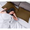 imageUtopia Bedding Waterproof Pillow Protectors Zippered 2 Pack Red Queen Size Zippered Pillowcases Bed Bug Proof Pillow Encasement Covers 20 x 28 InchesMocha