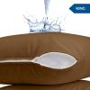 imageUtopia Bedding Waterproof Pillow Protectors Zippered 2 Pack Red Queen Size Zippered Pillowcases Bed Bug Proof Pillow Encasement Covers 20 x 28 InchesMocha
