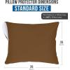 imageUtopia Bedding Waterproof Pillow Protectors Zippered 2 Pack Red Queen Size Zippered Pillowcases Bed Bug Proof Pillow Encasement Covers 20 x 28 InchesMocha