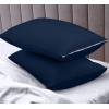 imageUtopia Bedding Waterproof Pillow Protectors Zippered 2 Pack Red Queen Size Zippered Pillowcases Bed Bug Proof Pillow Encasement Covers 20 x 28 InchesNavy Blue