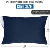 imageUtopia Bedding Waterproof Pillow Protectors Zippered 2 Pack Red Queen Size Zippered Pillowcases Bed Bug Proof Pillow Encasement Covers 20 x 28 InchesNavy Blue