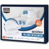 imageUtopia Bedding Waterproof Pillow Protectors Zippered 2 Pack Red Queen Size Zippered Pillowcases Bed Bug Proof Pillow Encasement Covers 20 x 28 InchesNavy Blue