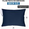 imageUtopia Bedding Waterproof Pillow Protectors Zippered 2 Pack Red Queen Size Zippered Pillowcases Bed Bug Proof Pillow Encasement Covers 20 x 28 InchesNavy Blue