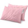 imageUtopia Bedding Waterproof Pillow Protectors Zippered 2 Pack Red Queen Size Zippered Pillowcases Bed Bug Proof Pillow Encasement Covers 20 x 28 InchesPink
