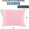 imageUtopia Bedding Waterproof Pillow Protectors Zippered 2 Pack Red Queen Size Zippered Pillowcases Bed Bug Proof Pillow Encasement Covers 20 x 28 InchesPink