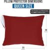 imageUtopia Bedding Waterproof Pillow Protectors Zippered 2 Pack Red Queen Size Zippered Pillowcases Bed Bug Proof Pillow Encasement Covers 20 x 28 InchesRed