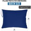 imageUtopia Bedding Waterproof Pillow Protectors Zippered 2 Pack Red Queen Size Zippered Pillowcases Bed Bug Proof Pillow Encasement Covers 20 x 28 InchesRoyal Blue