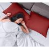 imageUtopia Bedding Waterproof Pillow Protectors Zippered 2 Pack Red Queen Size Zippered Pillowcases Bed Bug Proof Pillow Encasement Covers 20 x 28 InchesRed