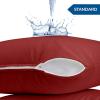 imageUtopia Bedding Waterproof Pillow Protectors Zippered 2 Pack Red Queen Size Zippered Pillowcases Bed Bug Proof Pillow Encasement Covers 20 x 28 InchesRed