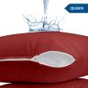 imageUtopia Bedding Waterproof Pillow Protectors Zippered 2 Pack Red Queen Size Zippered Pillowcases Bed Bug Proof Pillow Encasement Covers 20 x 28 InchesRed