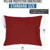imageUtopia Bedding Waterproof Pillow Protectors Zippered 2 Pack Red Queen Size Zippered Pillowcases Bed Bug Proof Pillow Encasement Covers 20 x 28 InchesRed