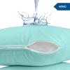 imageUtopia Bedding Waterproof Pillow Protectors Zippered 2 Pack Red Queen Size Zippered Pillowcases Bed Bug Proof Pillow Encasement Covers 20 x 28 InchesSpa Blue