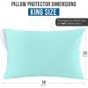 imageUtopia Bedding Waterproof Pillow Protectors Zippered 2 Pack Red Queen Size Zippered Pillowcases Bed Bug Proof Pillow Encasement Covers 20 x 28 InchesSpa Blue