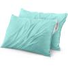 imageUtopia Bedding Waterproof Pillow Protectors Zippered 2 Pack Red Queen Size Zippered Pillowcases Bed Bug Proof Pillow Encasement Covers 20 x 28 InchesSpa Blue