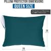 imageUtopia Bedding Waterproof Pillow Protectors Zippered 2 Pack Red Queen Size Zippered Pillowcases Bed Bug Proof Pillow Encasement Covers 20 x 28 InchesTeal
