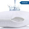 imageUtopia Bedding Waterproof Pillow Protectors Zippered 2 Pack Red Queen Size Zippered Pillowcases Bed Bug Proof Pillow Encasement Covers 20 x 28 InchesWhite