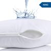 imageUtopia Bedding Waterproof Pillow Protectors Zippered 2 Pack Red Queen Size Zippered Pillowcases Bed Bug Proof Pillow Encasement Covers 20 x 28 InchesWhite