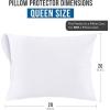 imageUtopia Bedding Waterproof Pillow Protectors Zippered 2 Pack Red Queen Size Zippered Pillowcases Bed Bug Proof Pillow Encasement Covers 20 x 28 InchesWhite