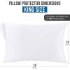 imageUtopia Bedding Waterproof Pillow Protectors Zippered 2 Pack Red Queen Size Zippered Pillowcases Bed Bug Proof Pillow Encasement Covers 20 x 28 InchesWhite