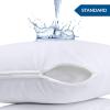 imageUtopia Bedding Waterproof Pillow Protectors Zippered 2 Pack Red Queen Size Zippered Pillowcases Bed Bug Proof Pillow Encasement Covers 20 x 28 InchesWhite