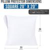 imageUtopia Bedding Waterproof Pillow Protectors Zippered 2 Pack Red Queen Size Zippered Pillowcases Bed Bug Proof Pillow Encasement Covers 20 x 28 InchesWhite