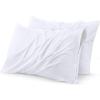 imageUtopia Bedding Waterproof Pillow Protectors Zippered 2 Pack Red Queen Size Zippered Pillowcases Bed Bug Proof Pillow Encasement Covers 20 x 28 InchesWhite