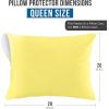 imageUtopia Bedding Waterproof Pillow Protectors Zippered 2 Pack Red Queen Size Zippered Pillowcases Bed Bug Proof Pillow Encasement Covers 20 x 28 InchesYellow