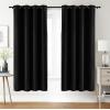 imageUtopia Bedding Blackout Curtains for Bedroom Grommet Window Curtains 84 Inch Length 2 Panels Thermal Insulated Drapes for Living Room Grey 52W x 84L InchesBlack