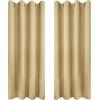 imageUtopia Bedding Blackout Curtains for Bedroom Grommet Window Curtains 84 Inch Length 2 Panels Thermal Insulated Drapes for Living Room Grey 52W x 84L InchesBiscotti Beige