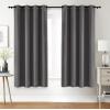 imageUtopia Bedding Blackout Curtains for Bedroom Grommet Window Curtains 84 Inch Length 2 Panels Thermal Insulated Drapes for Living Room Grey 52W x 84L InchesGrey