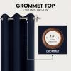imageUtopia Bedding Blackout Curtains for Bedroom Grommet Window Curtains 84 Inch Length 2 Panels Thermal Insulated Drapes for Living Room Grey 52W x 84L InchesNavy