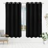 imageUtopia Bedding Blackout Curtains for Bedroom Grommet Window Curtains 84 Inch Length 2 Panels Thermal Insulated Drapes for Living Room Grey 52W x 84L InchesBlack