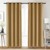 imageUtopia Bedding Blackout Curtains for Bedroom Grommet Window Curtains 84 Inch Length 2 Panels Thermal Insulated Drapes for Living Room Grey 52W x 84L InchesBiscotti Beige