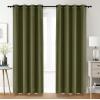 imageUtopia Bedding Blackout Curtains for Bedroom Grommet Window Curtains 84 Inch Length 2 Panels Thermal Insulated Drapes for Living Room Grey 52W x 84L InchesOlive