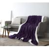 imageUtopia Bedding Sherpa Bed Blanket Twin Size Plum 480GSM 90x66 Inches Soft Reversible Blanket Bulk Pack of 9