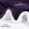 imageUtopia Bedding Sherpa Bed Blanket Twin Size Plum 480GSM 90x66 Inches Soft Reversible Blanket Bulk Pack of 9