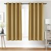 imageUtopia Bedding Blackout Curtains for Bedroom Grommet Window Curtains 84 Inch Length 2 Panels Thermal Insulated Drapes for Living Room Grey 52W x 84L InchesBiscotti Beige