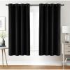 imageUtopia Bedding Blackout Curtains for Bedroom Grommet Window Curtains 84 Inch Length 2 Panels Thermal Insulated Drapes for Living Room Grey 52W x 84L InchesBlack