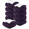 imageUtopia Bedding Sherpa Bed Blanket Twin Size Plum 480GSM 90x66 Inches Soft Reversible Blanket Bulk Pack of 9
