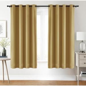 imageUtopia Bedding Blackout Curtains for Bedroom Grommet Window Curtains 84 Inch Length 2 Panels Thermal Insulated Drapes for Living Room Grey 52W x 84L InchesBiscotti Beige